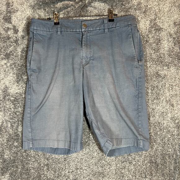 Lululemon Commission Shorts Mens 34 Blue Stretch Zip Pocket Modern Casual 11” - Picture 1 of 9